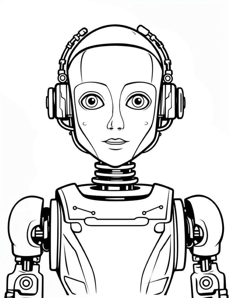 tranh robot tô màu