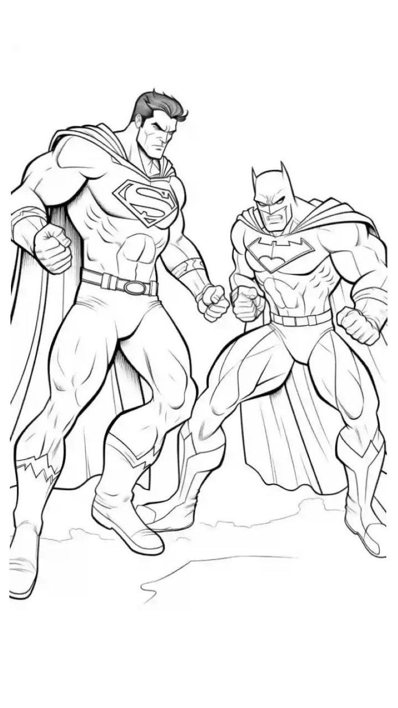 tranh tô màu batman đơn giản