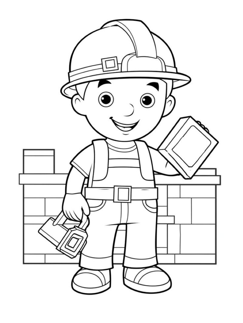 tranh tô màu chủ đề nghề nghiệp