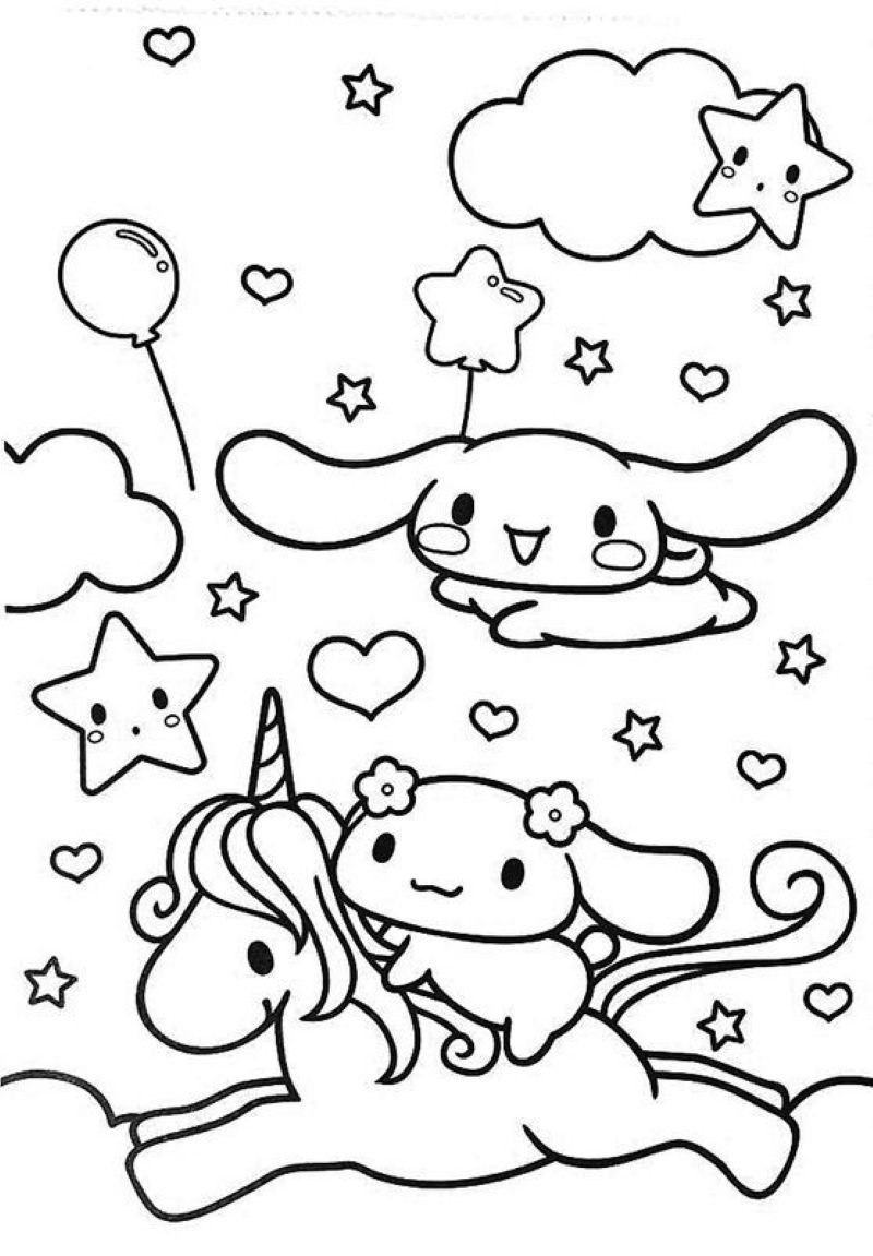 tranh tô màu cinnamoroll
