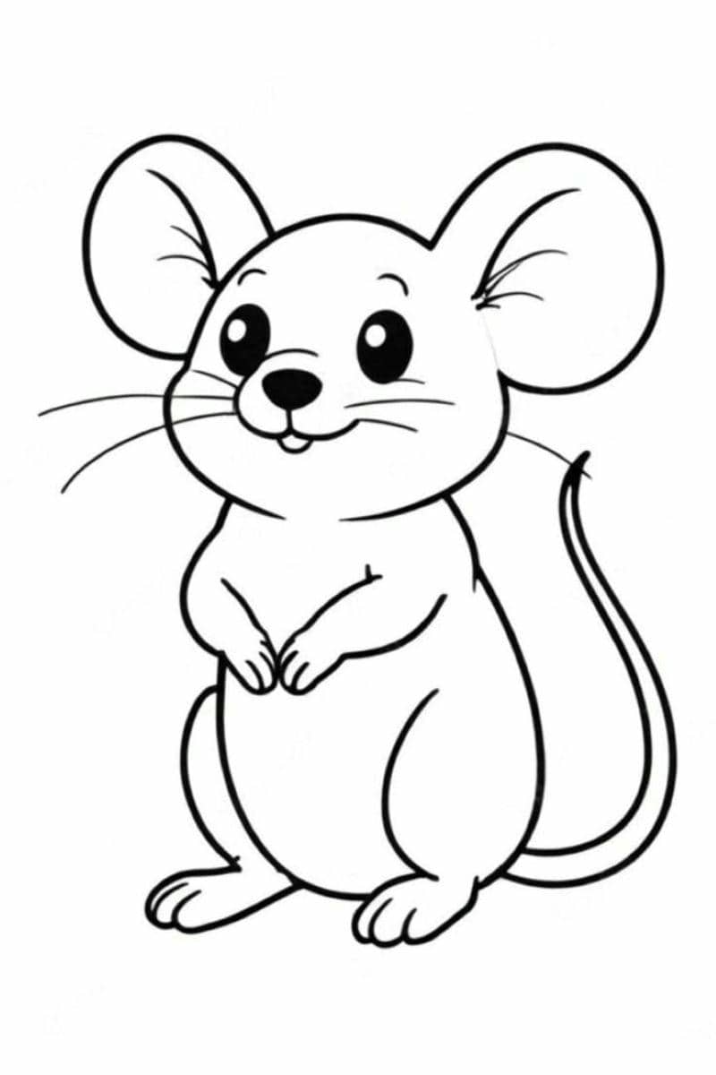 tranh tô màu con chuột cho bé