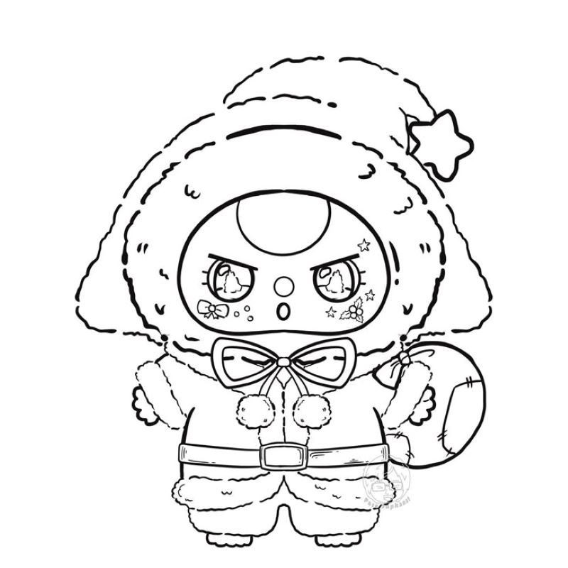 tranh tô màu cute mini