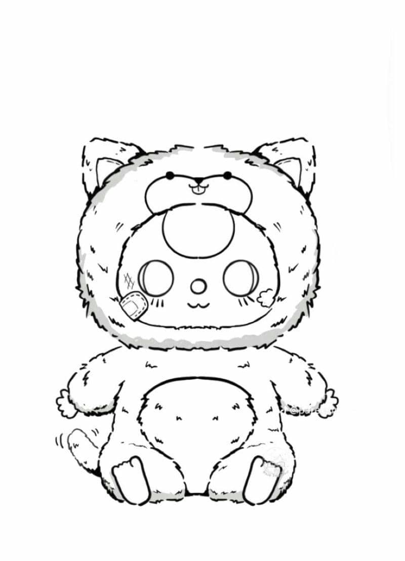tranh tô màu mèo cute