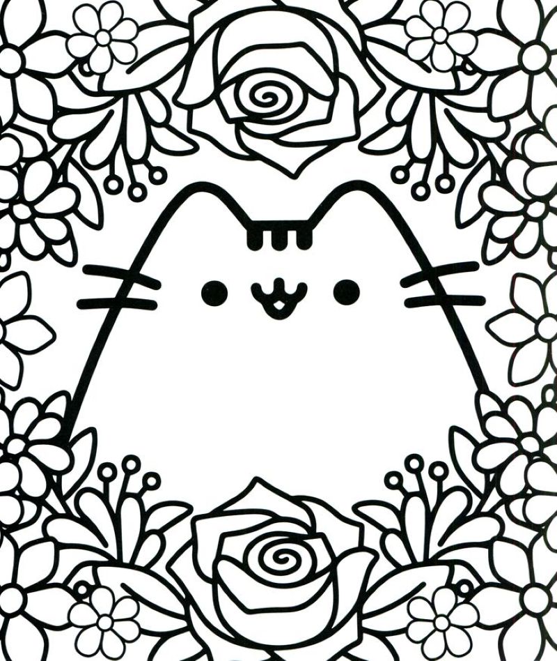 tranh tô màu mèo pusheen