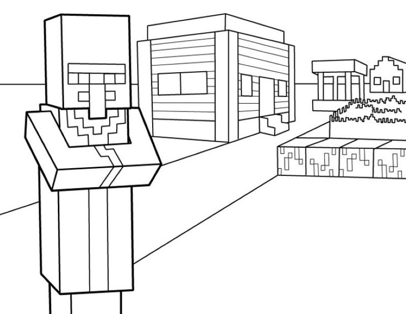 tranh tô màu minecraft cho bé