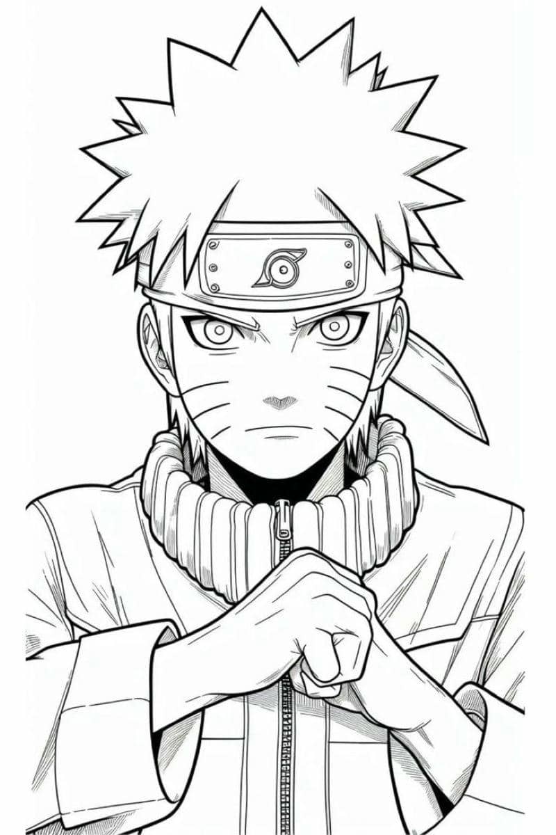 tranh tô màu naruto cho bé