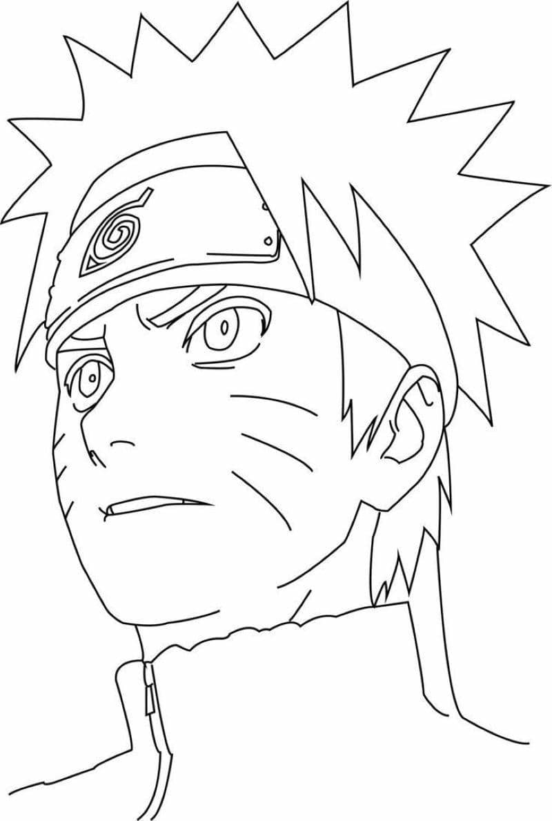 tranh tô màu naruto đơn giản