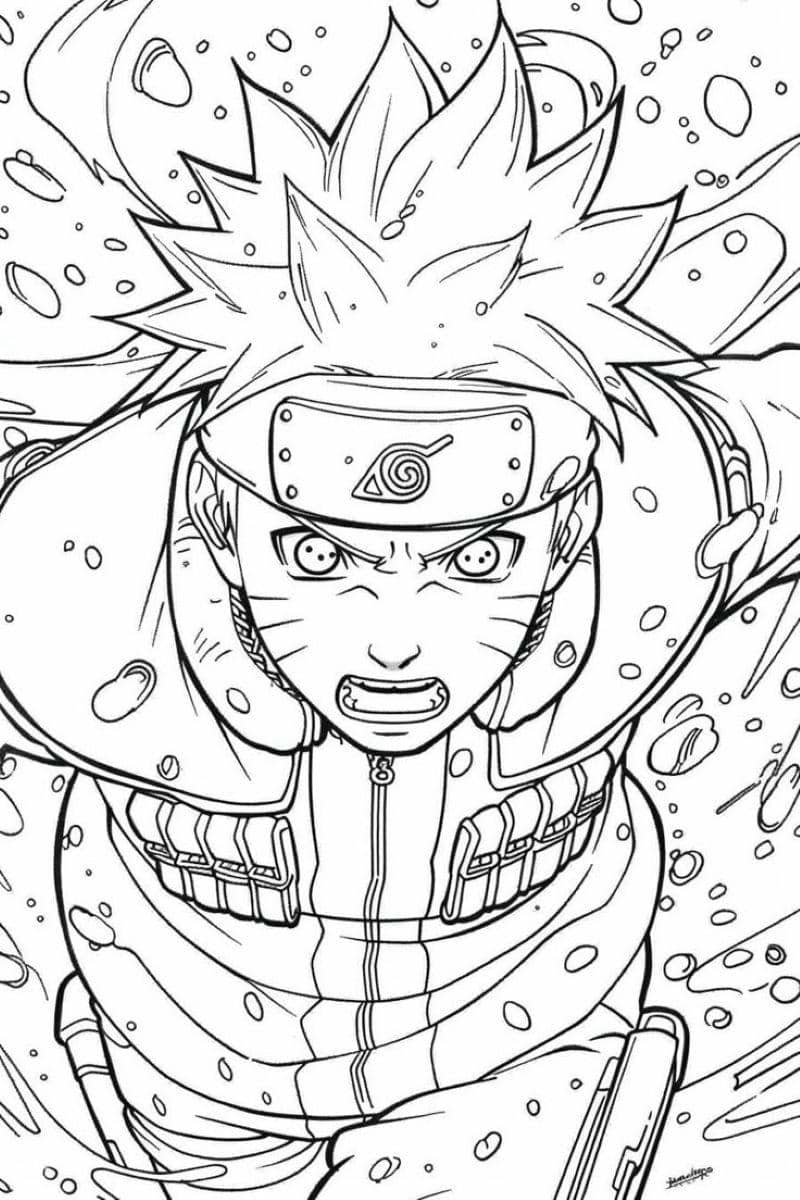 tranh to màu naruto và sasuke