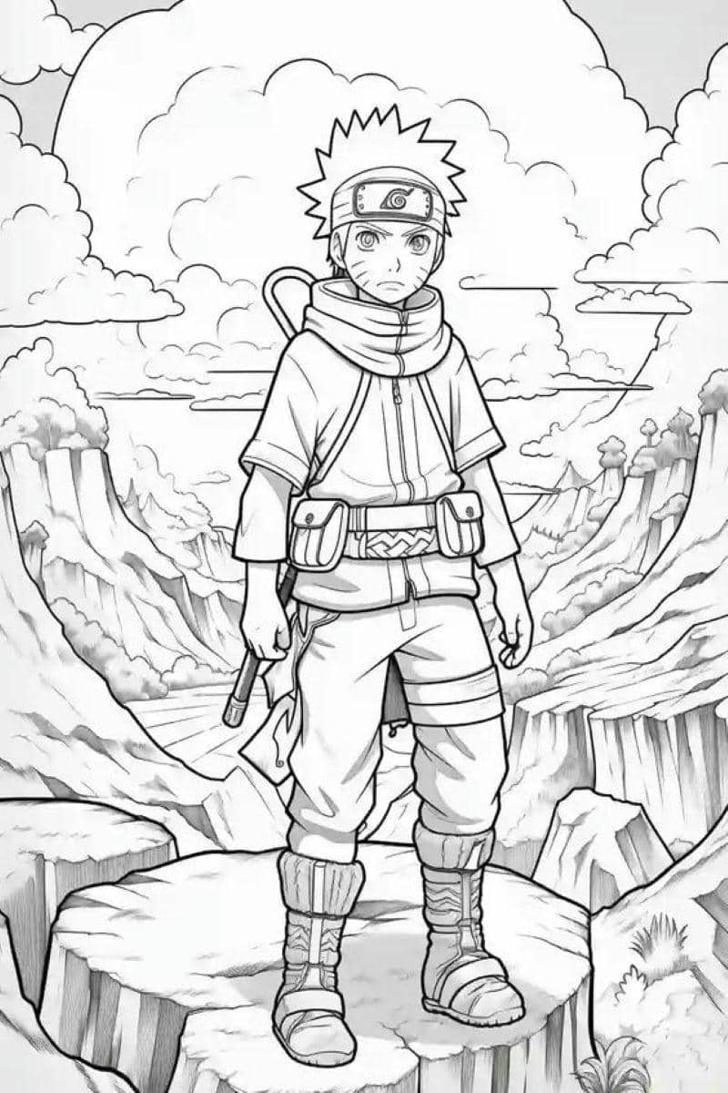 tranh tô màu naruto và sasuke