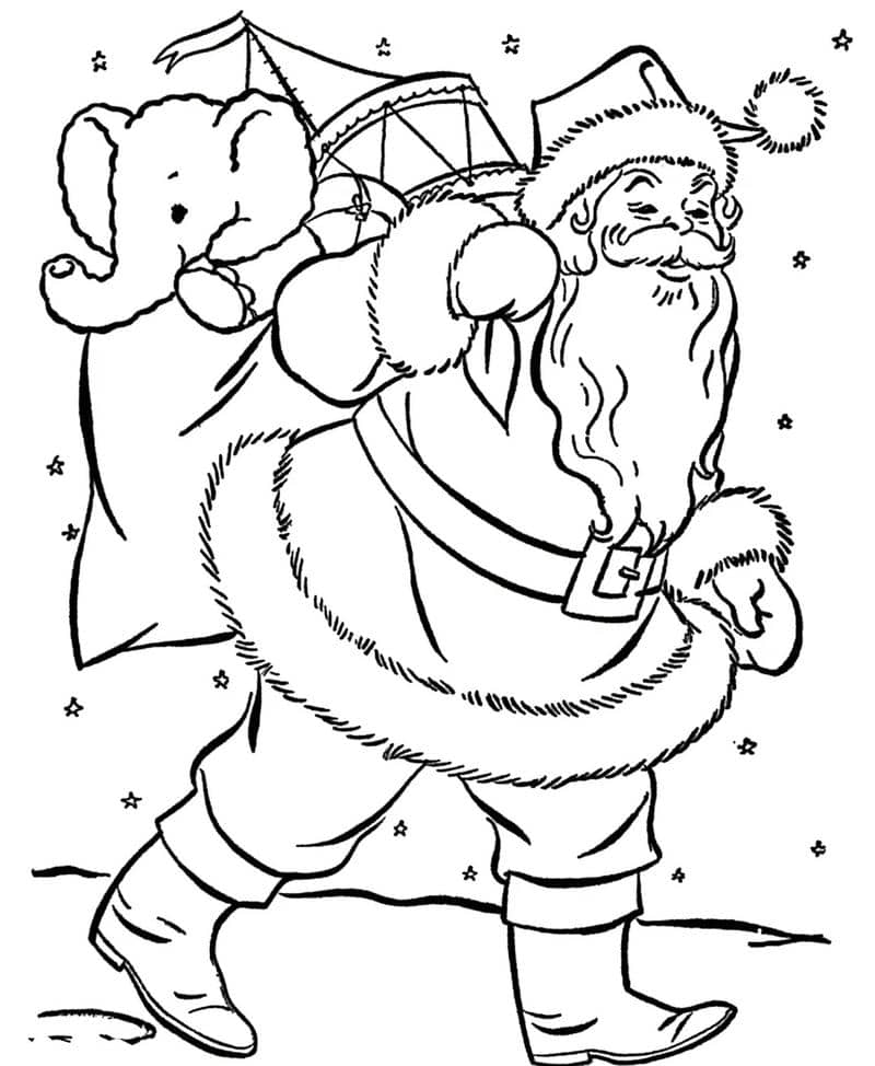 tranh tô màu ông già noel
