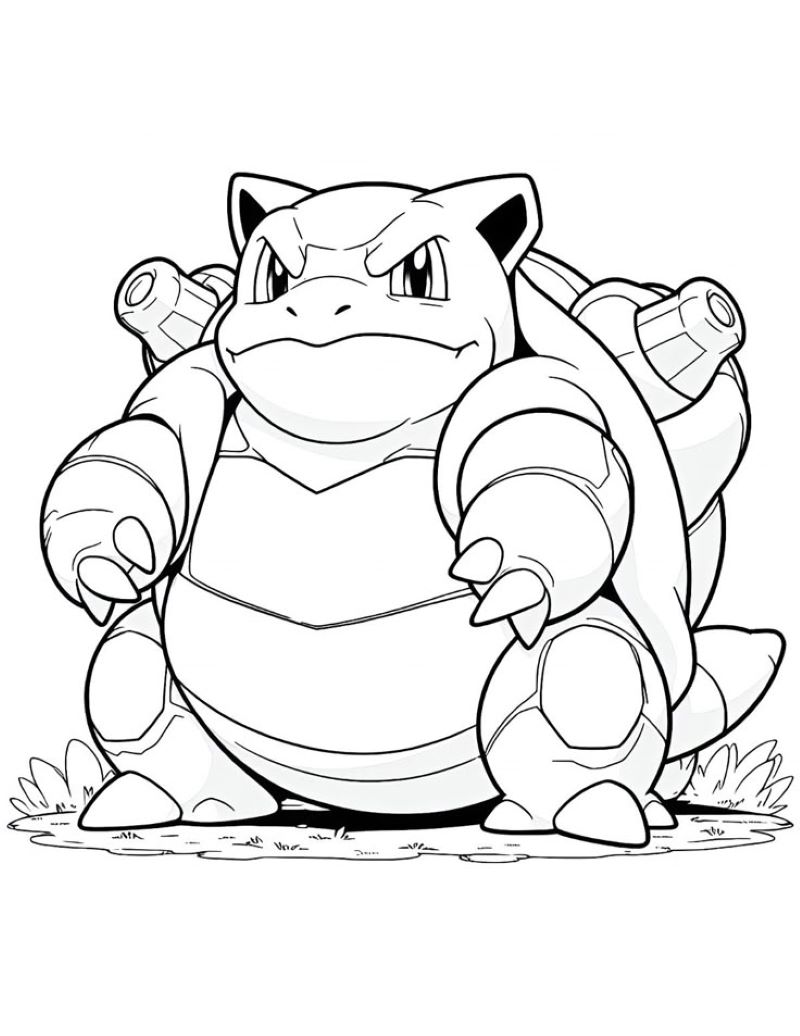 tranh tô màu pokemon huyền thoại tiến hóa mega