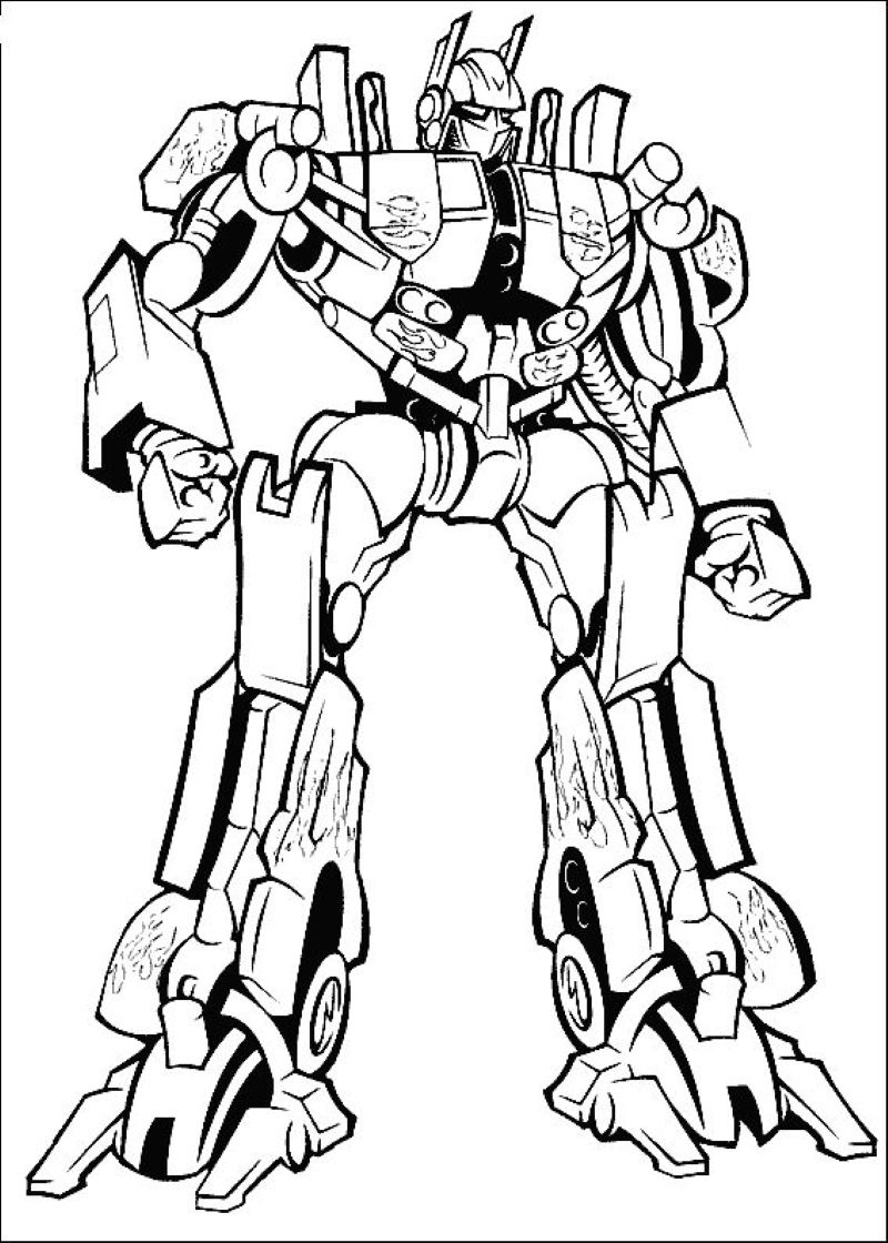 tranh tô màu robot