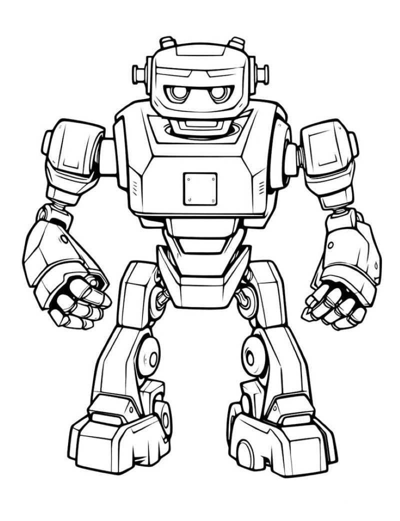 tranh tô màu robot biến hình