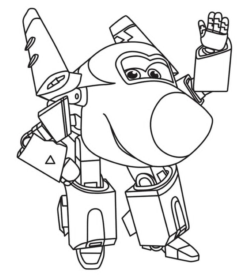 tranh tô màu robot cho bé trai