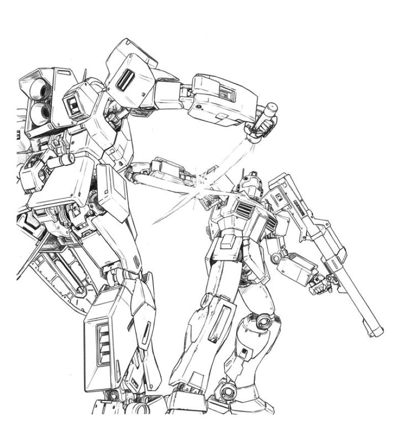 tranh to màu robot đơn giản