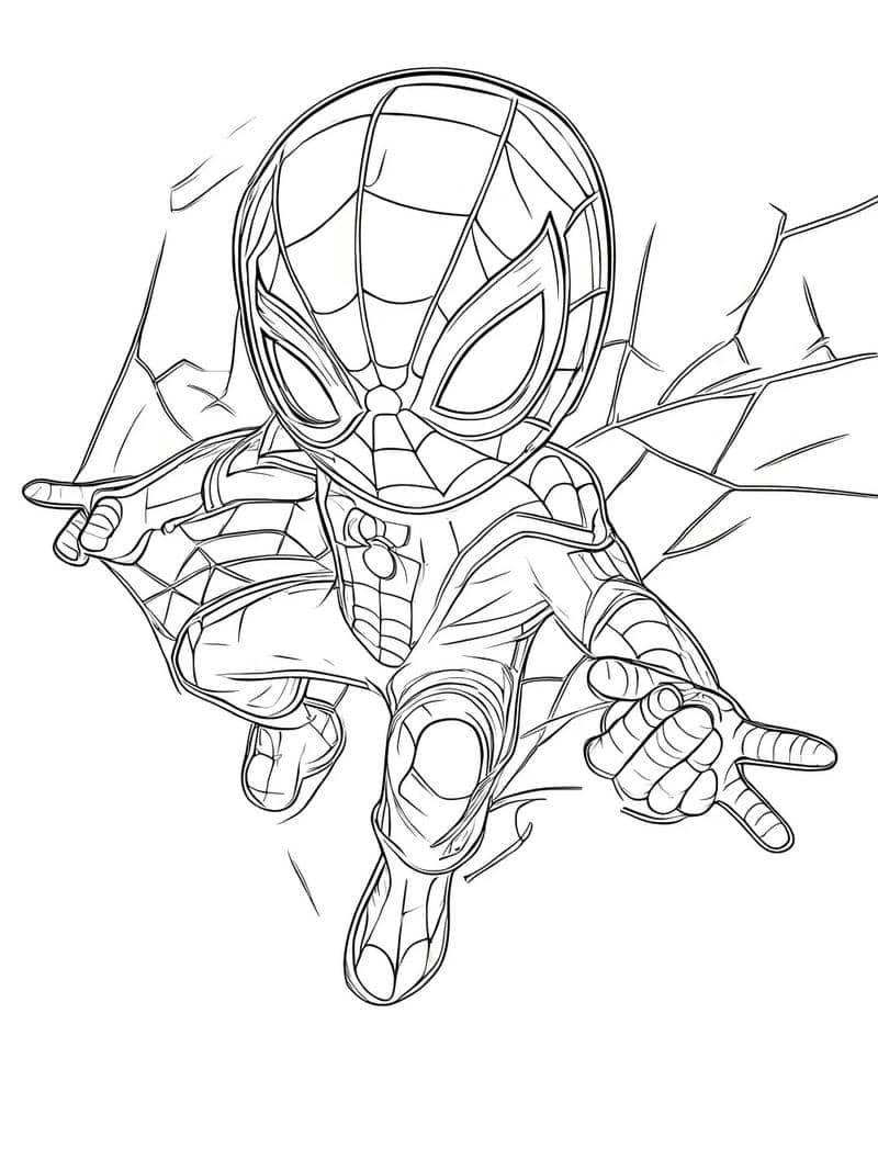 tranh tô màu spider man