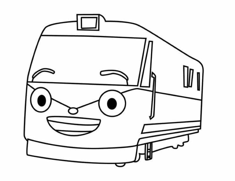 tranh tô màu xe bus cho bé
