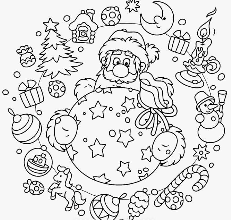 vẽ ông già noel cưỡi tuần lộc