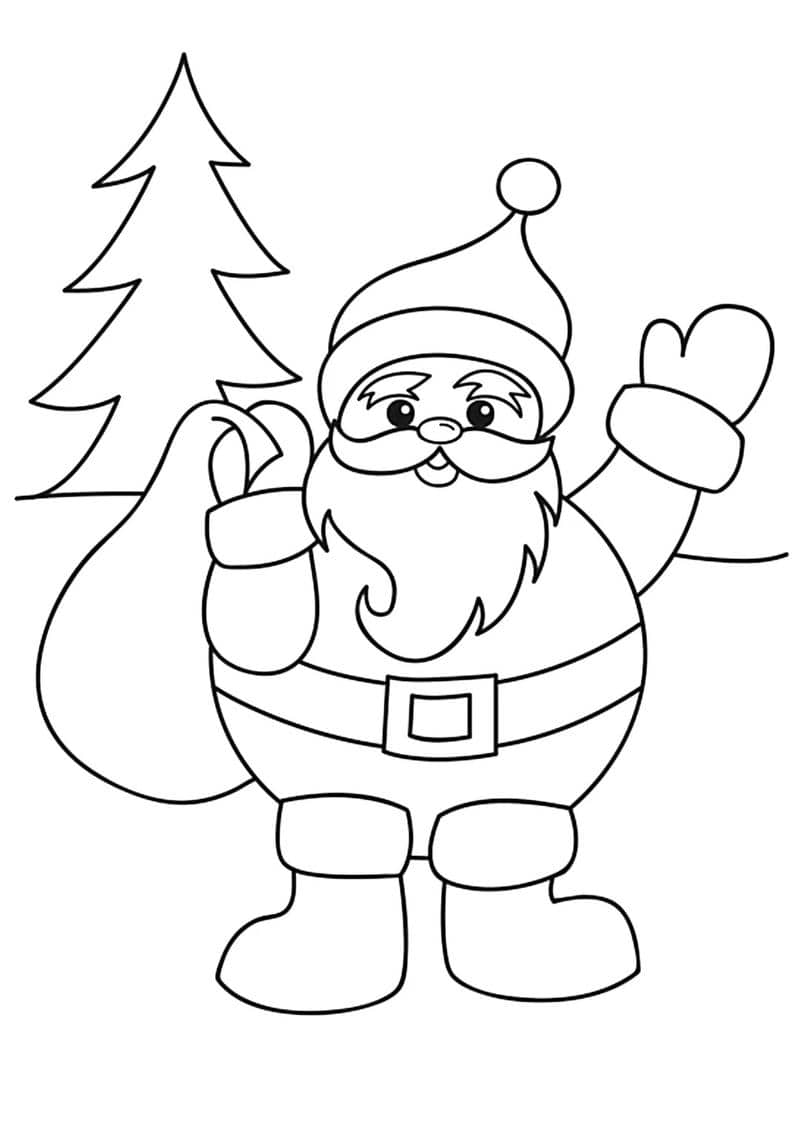 vẽ ông già noel đơn giản cute