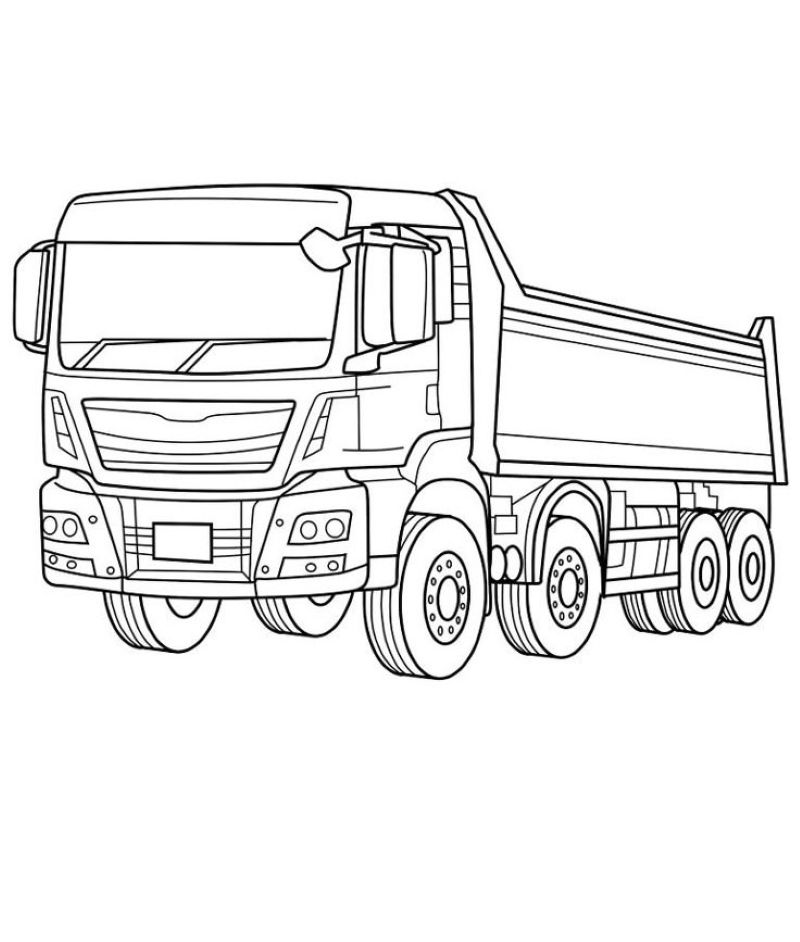 vẽ xe tải cho bé